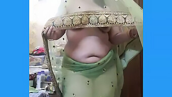 Aunty In Saree Playfully Teasing Her Husband